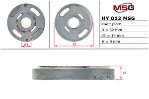 Плита насоса ГУР нижняя HYUNDAI SONATA V (NF) 05-KIA CARENS II (FJ) 02-,PICANTO (BA) 04- hy012lplate Msg