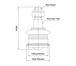 Опора шаровая HONDA Accord 2003 ~ 2012 / Accord 2013 ~ / Crosstour 2012 ~ ; ACURA TSX / TL 2008 ~ 2014 cb0126 Ctr