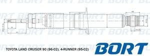 Стойка амортизационная газовая, передняя B341232 Bort