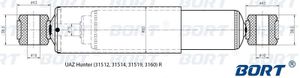 Амортизатор задний газомасляный uaz -r (aee) g11551056 Bort