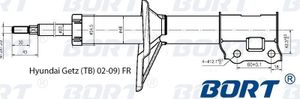 Стойка амортизационная газомасляная передняя правая G22048018R Bort