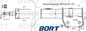 Стойка амортизационная газомасляная передняя левая g22250223l Bort