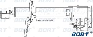 Стойка амортизационная газомасляная передняя правая toyota rav4 i  sxa1# 94-0 (aee) G22251008R Bort
