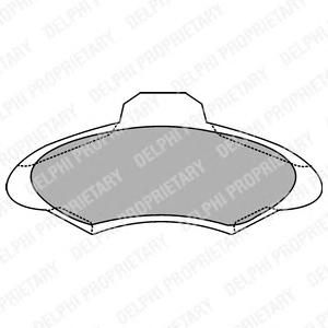 Комплект тормозных колодок, дисковый тормоз LP1139 Delphi