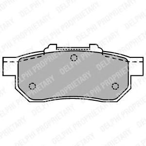 Колодки тормозные задние дисковые к-кт для Honda Jazz 2008-2015 LP1456 Delphi