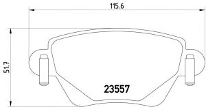 Колодки тормозные задние дисковые к-кт для Jaguar X-TYPE 2001-2009 2355701 Textar