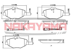 олодки тормозные дисковые передние MERCEDES-BENZ HP8431NY Nakayama