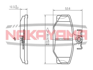 Колодки тормозные задние дисковые к-кт для Volvo 960 1994-1998 HP8653NY Nakayama