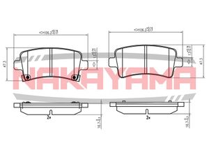 Колодки тормозные задние дисковые к-кт для Opel Insignia 2008-2017 HP8703NY Nakayama