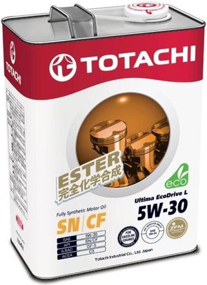 Масло моторное TOTACHI Ultima EcoDrive L 5W-30 ACEA C3, API SN/CF синт. бенз./дизель 4л  4562374690929 Totachi