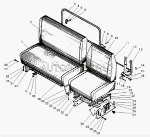 СПИНКА СИДЕНЬЯ ПАССАЖИРОВ 4320680605501 УралАЗ
