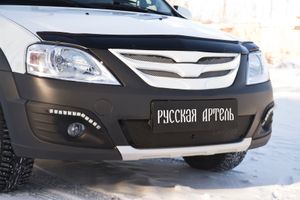 Зимняя заглушка решетки переднего бампера для ВАЗ (Lada) Largus Cross универсал 5-дв. (2012-2020) zrl129902 Русская Артель