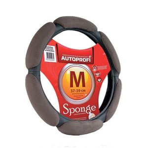 "Оплётка руля, алькантара, 6 ""подушек"", наполнитель 2 см. поролон с памятью, тёмн.серый, разм. М, 1/" sp5026dgym Autoprofi