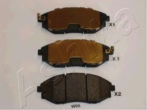 Комплект тормозных колодок, дисковый тормоз 50-0W-W09 Ashika