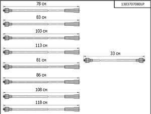 Провода зажигания 1303707080LP CARGEN (ЗиЛ-130, ГАЗ-53 LPG) (К1) 1303707080lp Cargen