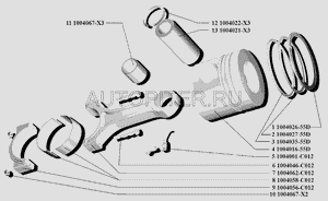 Форсунка охлаждения поршня BAW FAW 10411065 1004075-X3 1004001c012 Baw