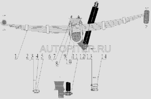Стремянка рессоры задней baw tonik 33463 2911n051a01 Baw