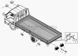 Фонарь задний левый узкий 24V 1044,1065 Евро2,Евро3 Baw BP17803720002 Baw