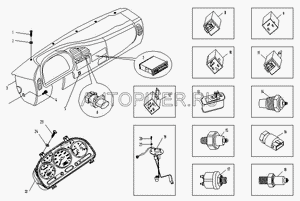 ПЕРЕКЛЮЧАТЕЛЬ АВАРИЙНОГО СИГНАЛА BAW ЕВРО2 BP17803730003 bp17803730003 Baw