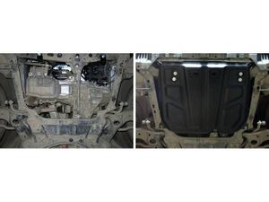 Защита картера КПП комплект крепежа/ RIVAL/ Сталь/ Toyota Corolla 2016-2019/ V - 1.6/Toyota Auri 11157991 Rival