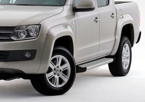 "Порог-площадка ""Silver"" F193AL + комплект крепежа, RIVAL, Volkswagen Amarok 2010-2016" f193al58031 Rival