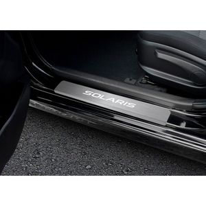 Накладки порогов RIVAL (4 шт.) Hyundai Solaris 2017-2020 2020- (название модели) np23123 Rival
