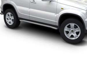 Защита порогов d57 + комплект крепежа, RIVAL, Chevrolet Niva 2009- r1004007 Rival