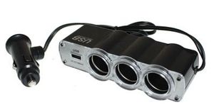 Разветвитель прикуривателя на 3 выхода с USB в блистере с проводом 65см AUTO NEWLAN 902945 Nord YADA