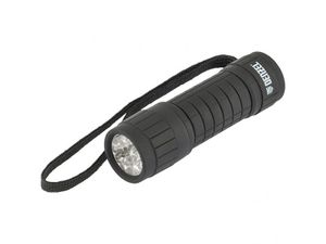 Фонарь светодиодный, чёрный корпус с мягким покрытием, 9 LED, 3хААА// Denzel 92610 Denzel