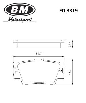 колодки тормозные задние (диск) fd3319 BM