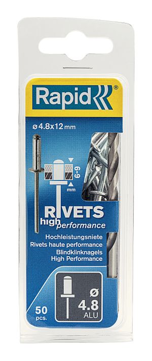 RAPID заклепка из алюминия d4.8x12мм, 50 шт 5000388 Rapid