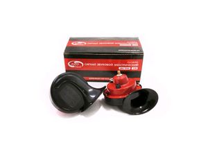 Сигнал звуковой 12В высокий + низкий улитка 410 510Гц, разъем 2х6,3мм. AUTOVI av016001 AutoVirazh