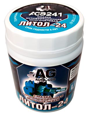 Смазка Литол 24 антфрикционная многоцелевая 280 грамм ags241 AUTO-GUR