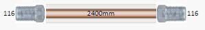 Трубка тормозная d=4.75mm Длинна 2400мм (Z-116/Z-116) agwp137 AUTO-GUR