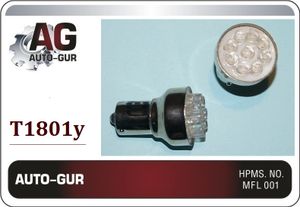ЛАМПА СВЕТОДИОДНАЯ BA15S Т18-01 9LED ЖЁЛТ T1801Y t1801y AUTO-GUR
