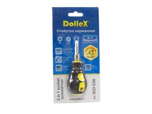 Отвертка комбинированная SL1/2x5x38   PH2х38/ 100 мм 'Professional' scd538 Dollex