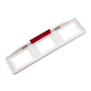 Рамка номерного знака с подсветкой + стоп сигнал белая Dollex spl50 Dollex