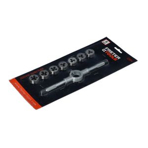 FASTER TOOLS Набор плашек из 8 штук M3-M12 с держателем 2384 EGA