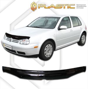 Дефлектор капота Volkswagen Golf IV 1997–2003 левый руль (Classic черный) 2010010106447 CA-plastic