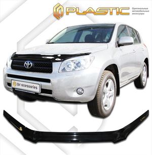 Дефлектор капота (exclusive) Toyota Rav4 2006-2008 ASA30, ASA31, ASA31W, ASA36W (Classic черный) 2010060101270 CA-plastic