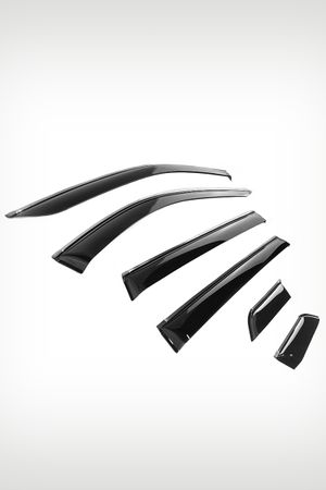 Дефлектора окон Kia Sportage V NQ 2021-, комплект- 6шт на все боковые окна автомобиля с хромированным молдингом chr2502560w6 Comfort