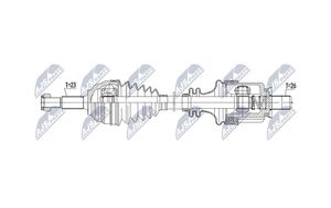 Привод лев.  Megane II АКПП npwre093 Nty