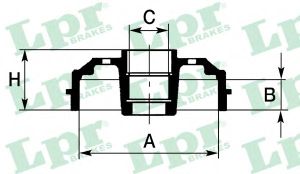 Барабан тормозной для Suzuki Wagon R+(MM) 2000-2008 7D0655 Lpr
