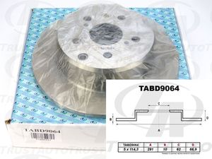 Тормозной диск (TA); TABD9064 tabd9064 TrustAuto