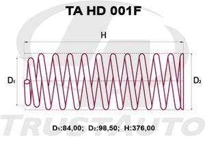 Пружина подвески усиленная CRV RD1 (9597) tahd001f TrustAuto