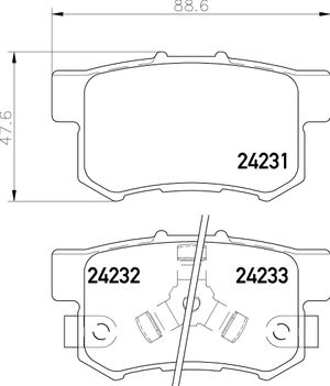 Комплект тормозных колодок NP8037 Nisshinbo