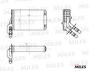 Радиатор отопителя RENAULT CLIO 1.0-3.0/1.5D/1.9D 99-05 achm009 Miles