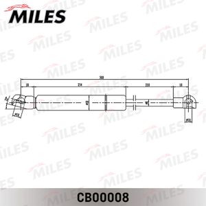 Упор газовый крышки багажника VW GOLF IV/BORA/PASSAT 97-06 CB00008 CB00008 Miles