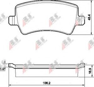 Колодки тормозные задние дисковые к-кт для Land Rover Range Rover Evoque 2011-2018 37562 Abs
