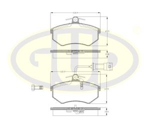 Комплект тормозных колодок GBP013402 G.U.D.